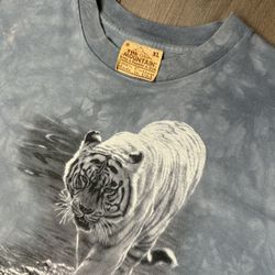 Mens vintage the mountain White Tiger 1998  tee Tshirt Size XL