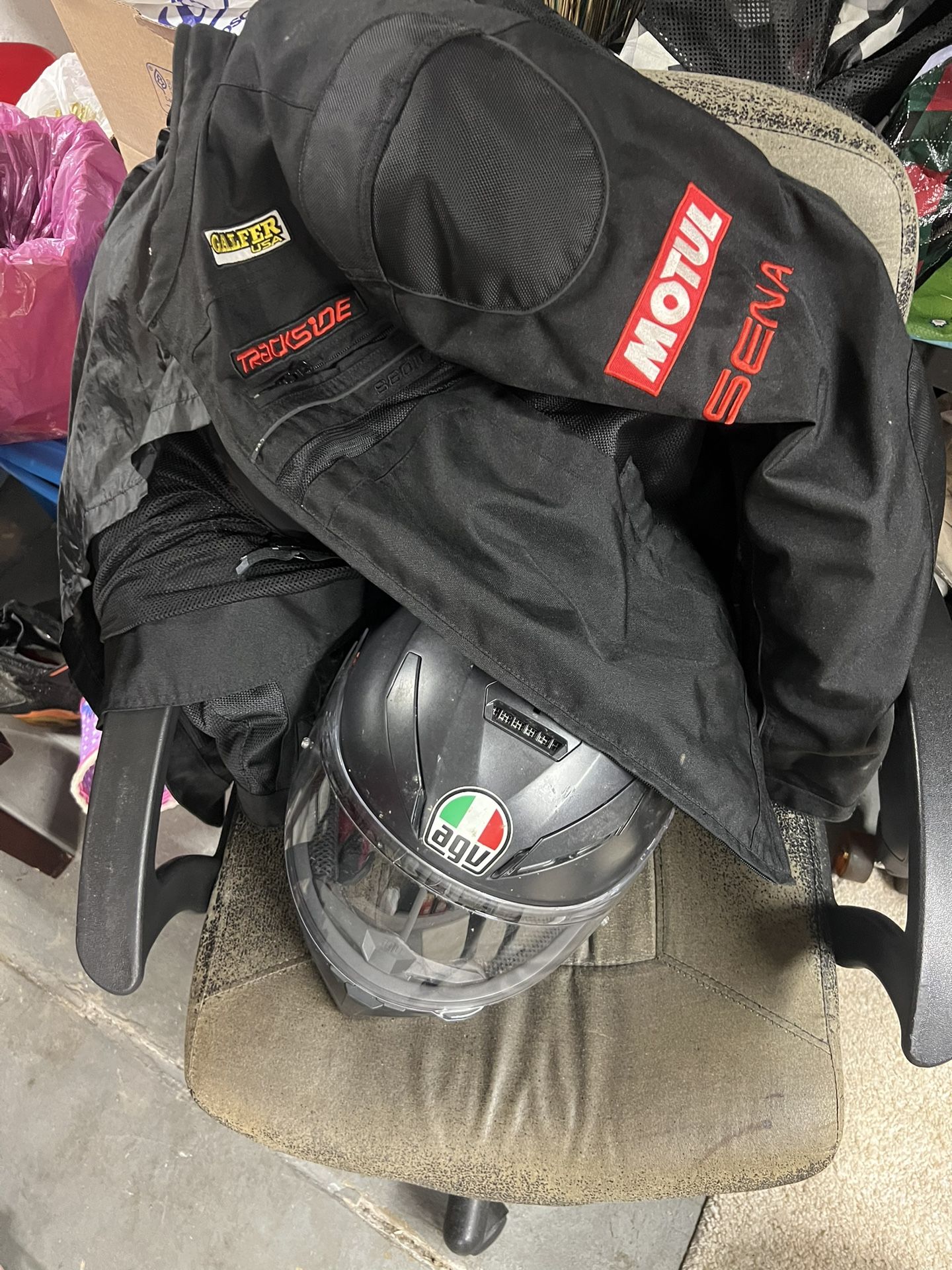 Motorcycle Helmet And Jacket