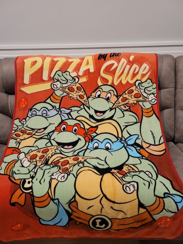 Pizza By The Slice Ninja Turtle Blanket