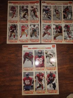 1993 49ers game day cards