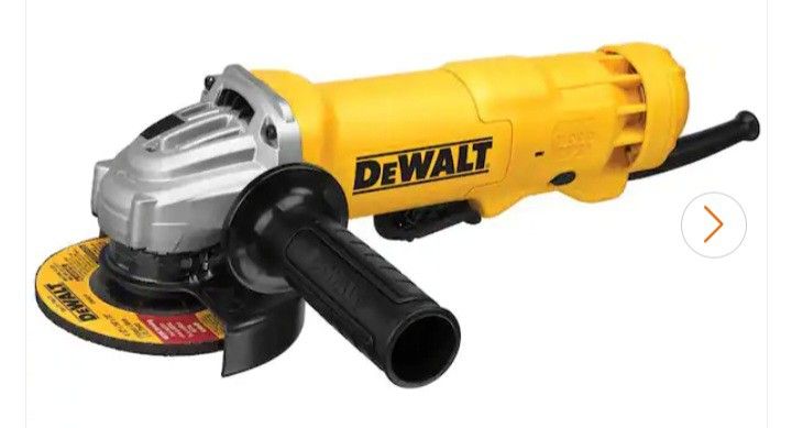 New DEWALT 4-1/2" Small Angle Grinder W Wheel And Paddle Switch