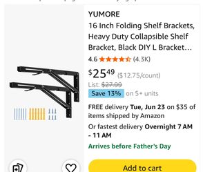 Folding shelf brackets