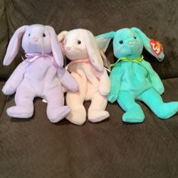 Easter Bunny Beanie Baby Set