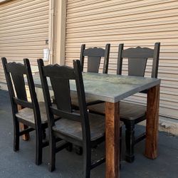 Galvin Metal Top Table Set