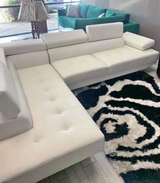 White Sectional Sofa Modern π NEW