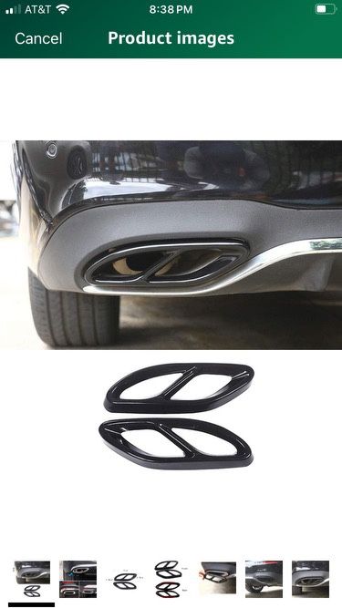 Black Stainless Steel Car Exterior Exhaust Pipe Mufflers Cover Rear Bumper Cylinder Exhaust Pipe Cover