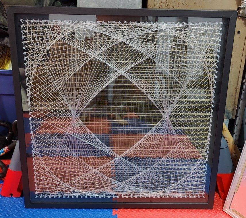 String Art Wire Thread Picture Finished Mural