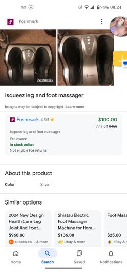 Isqueez Foot And Leg Massager Like New
