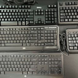 Keyboards Assorted Wired Keyboards HP, Microsoft, Dell. Tested, Working