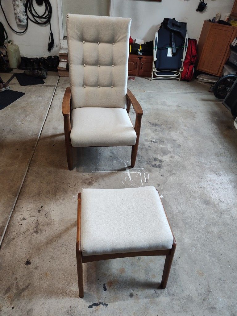 Baxton Chair and Ottoman