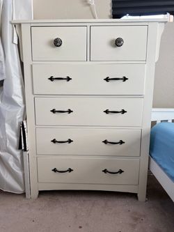 Large solid wood white dresser