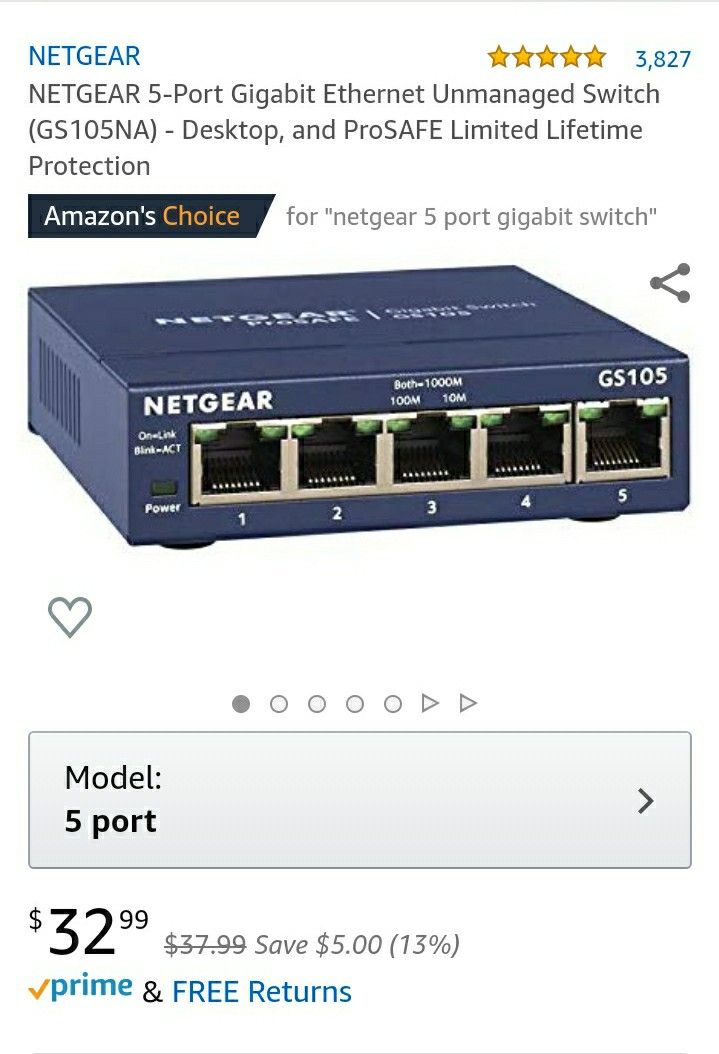 Netgear gigabyte switch
