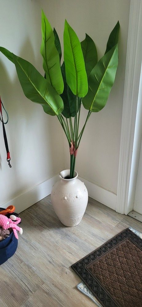 Fake Plant With Vase