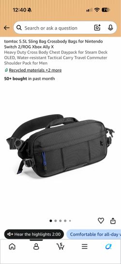 Tomtoc 5.5L Sling Crossbody Bag