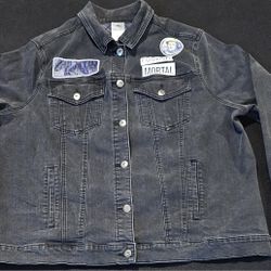 Disney Parks Denim Jacket Madame Leota Trucker Haunted Mansion Black Size 1X 