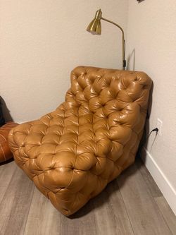 Brown Leather Swivel Chair