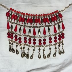 Boho Choker Red 