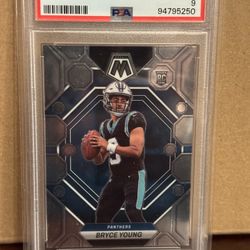 PSA 9 Bryce Young Rookie Card – 2023 Panini Mosaic #290 (Panthers)
