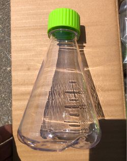 Plastic Erlenmeyer Flask with Green Cap