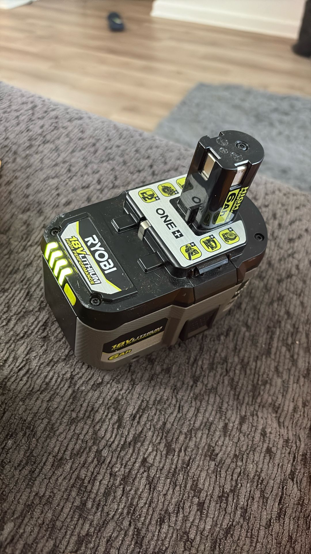 RYOBI 18V lithium 6Ah Battery ONLY