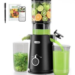 Juicer Machines - Wide Mouth Feed Chute with Self Feeding Hands-Free Design - Cold Press Juicer for Vegetables and Fruits - Juice Extractor Machine 