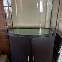 36 Gallon Bow Front Aquarium With Hood And Stand