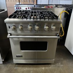 Viking 30”Wide Gas Range Stove In Stainless Steel 4Burners 