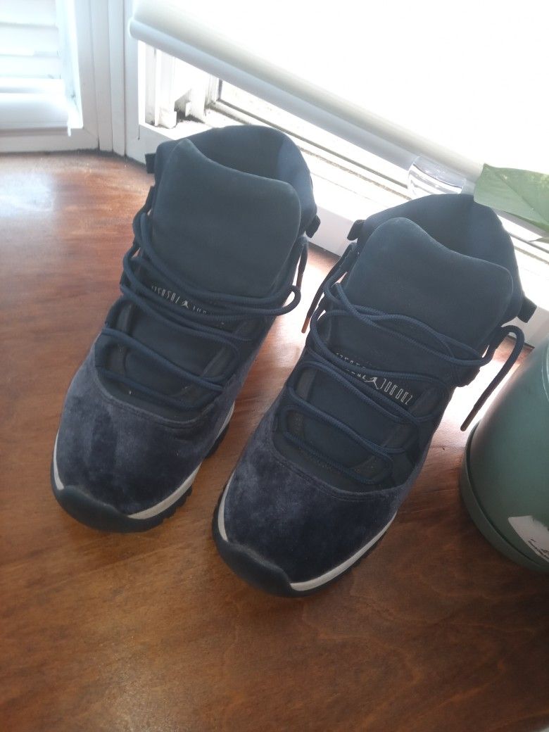 Blue Suede Jordan 11s