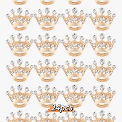24pcs Crown Brooch Pins
