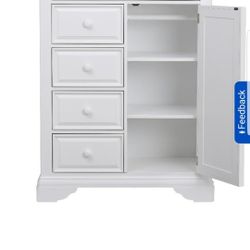 Solid Wood Armoire  Chic White 