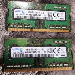 DDR3 12800  RAM Memory Sticks 4GB RAM , 2 Sticks Totaling 8GB
