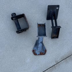 One Storable Weld On Truck Tie Down Winch ( Bottom Mount) And 2 Spare Tire Mounts