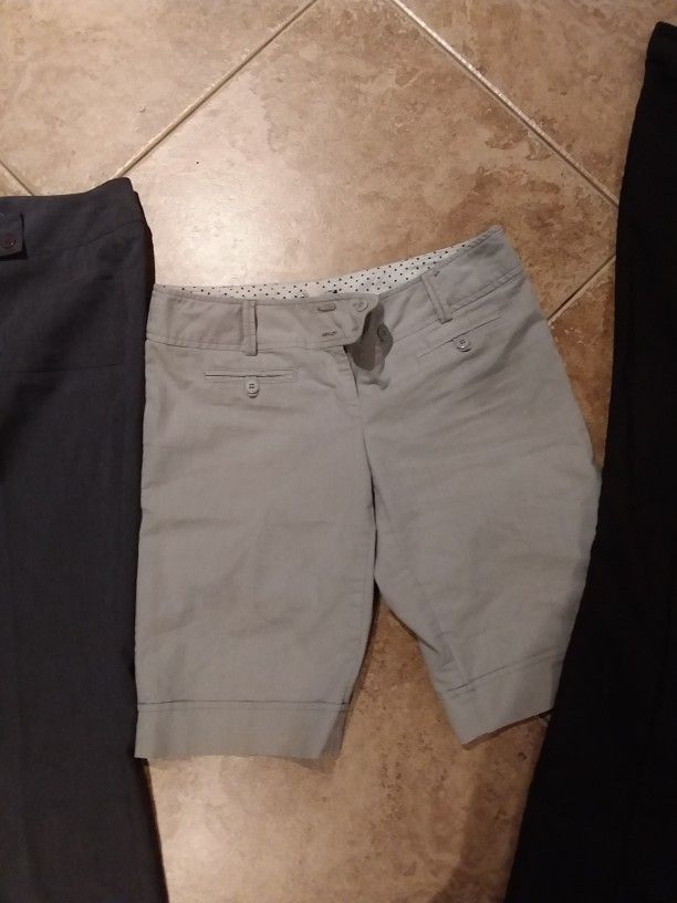 7 Medium Large Wetseal Pants Shorts Career Work Suit Pants Khaki Bundle #c