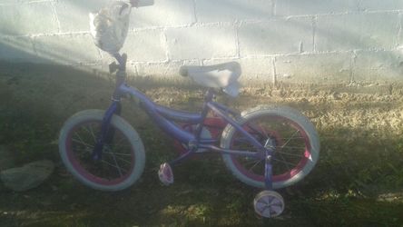 girls huffy princess bike training wheels