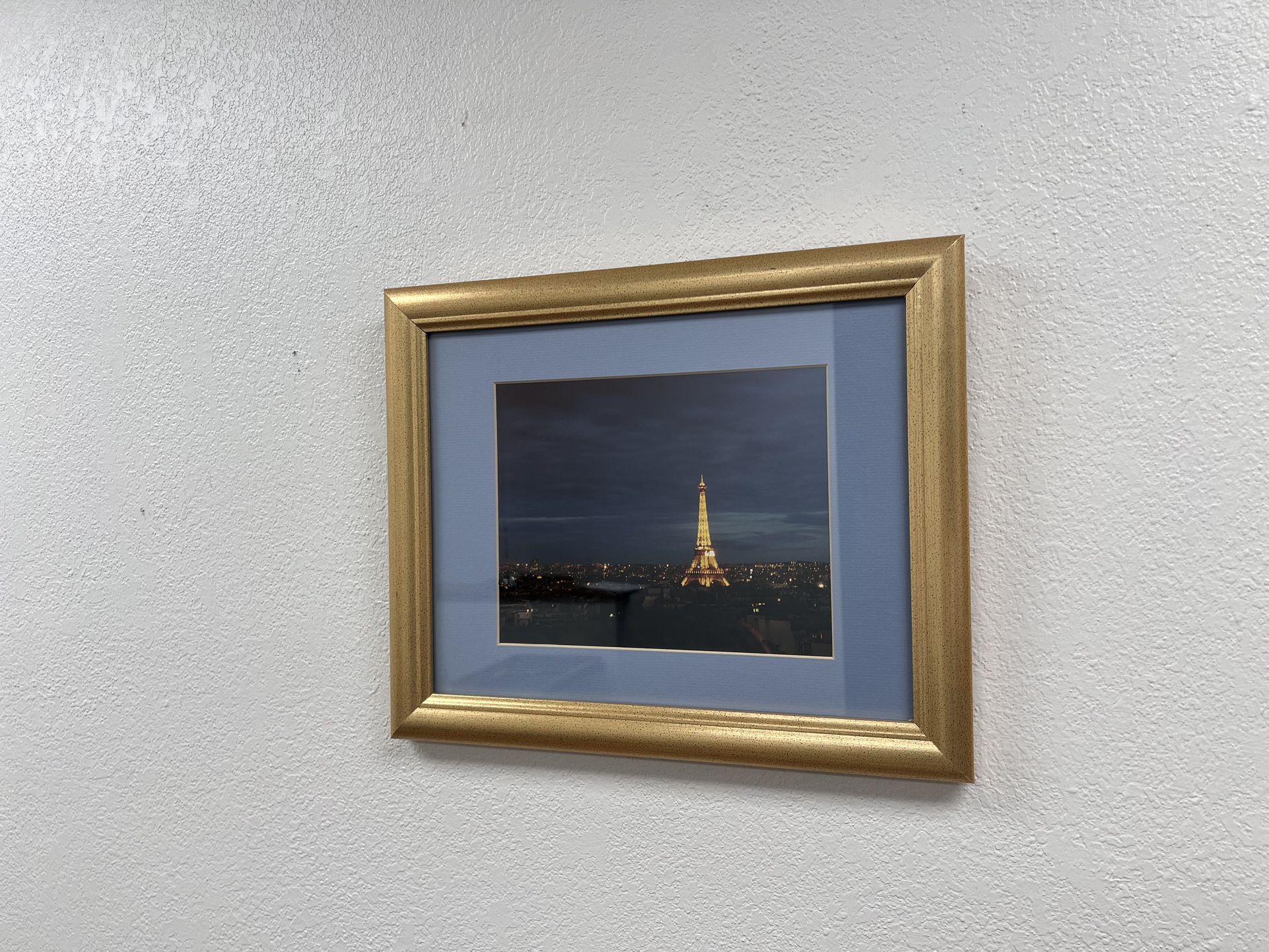 Eiffel Tower Picture With Gold Colored Frame
