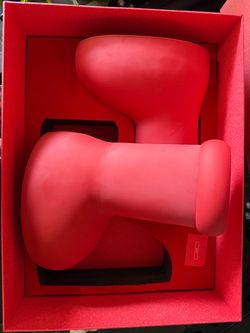 MSCHF cartoon red boots