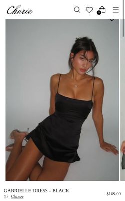 Cherie GABRIELLE DRESS - BLACK XS