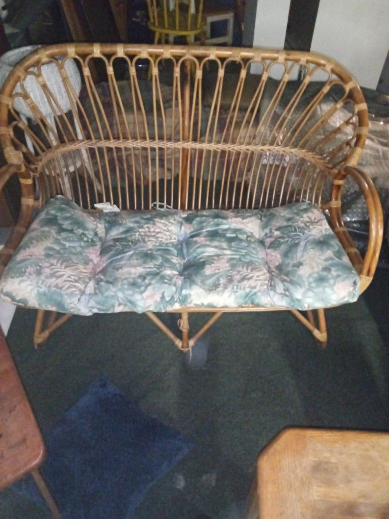 Wickered Loveseat Antique Historical