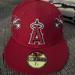 LA Angels Fitted Hat Size 7 And 1/4