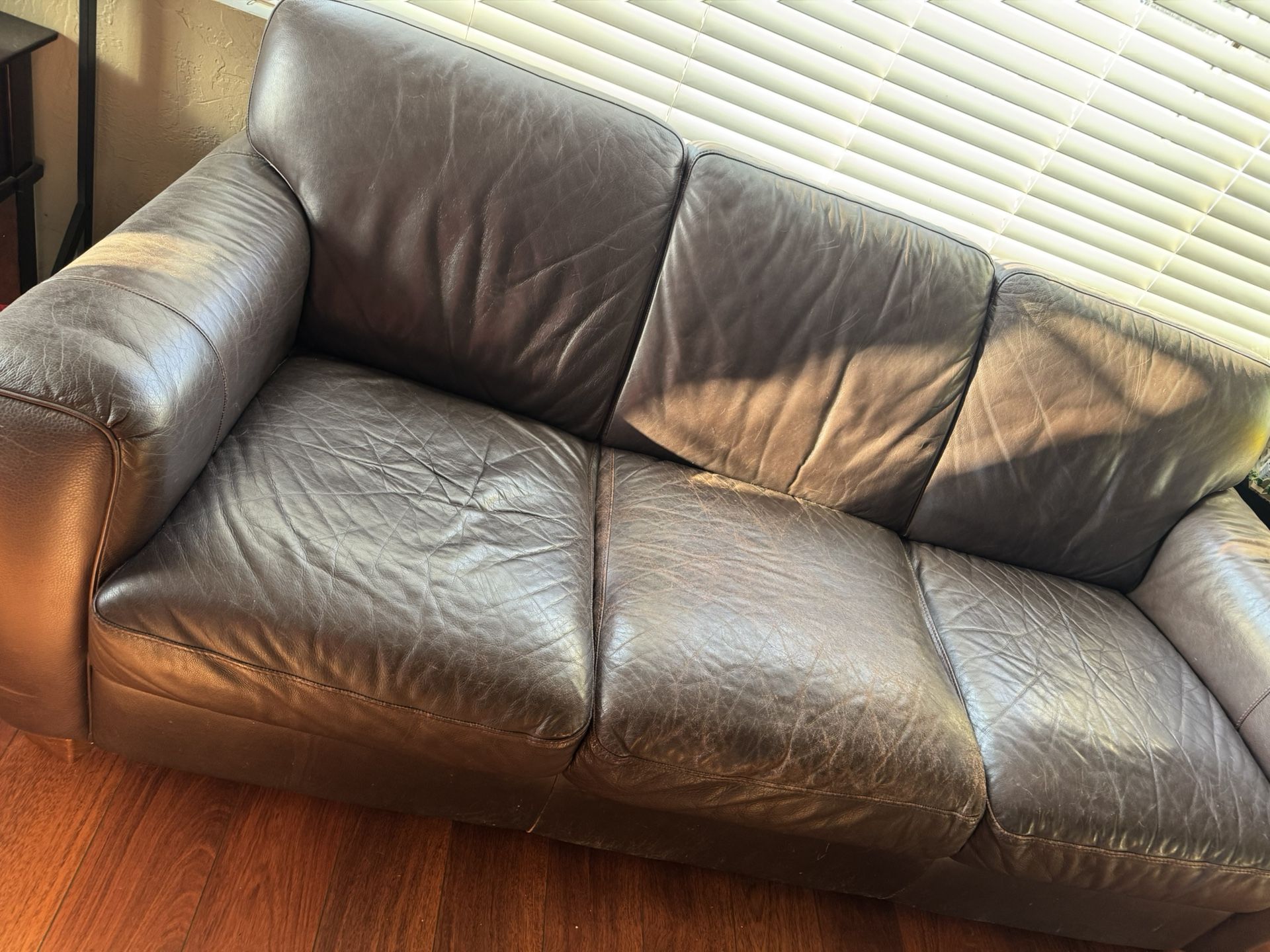 Brown Leather Couch
