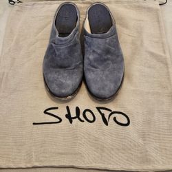 WOMENS SHORO GREY HANDMADE ITALIAN LEATHER SIZE 8.5 M