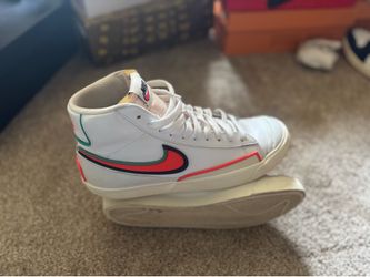 Nike Blazer Mid ’77 – Layered Swoosh (White/Crimson/Green) – Size 9.5