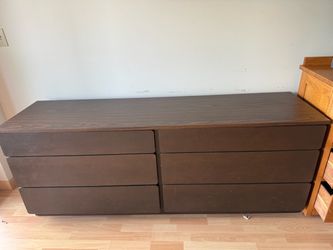 Large 6-Drawer Wood Dresser – 72” Wide