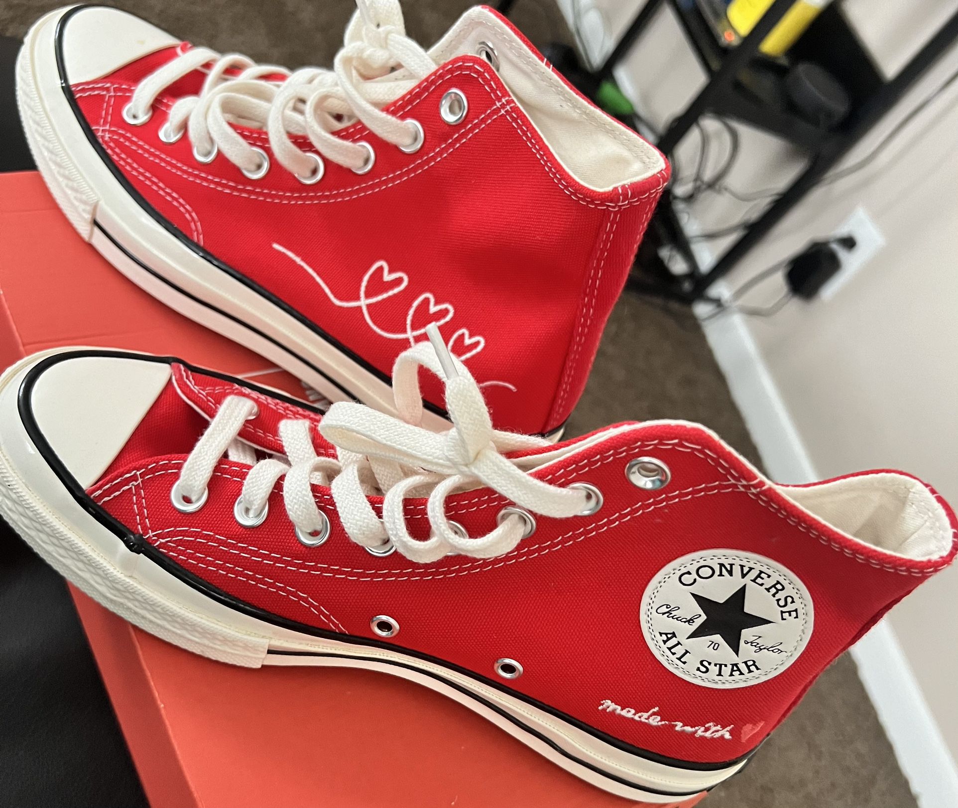 CONVERSE CHUCK 70 HI UNIVER UNIVERSITY RED/EGR “Made With ♥️”