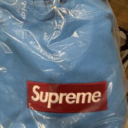 Supreme Big Box Logo Hoodie - Cyan Large