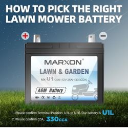 MARXON  LAWN MOWER BATTERY