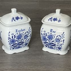 Vintage Porcelain Sugar & Tea Canister 