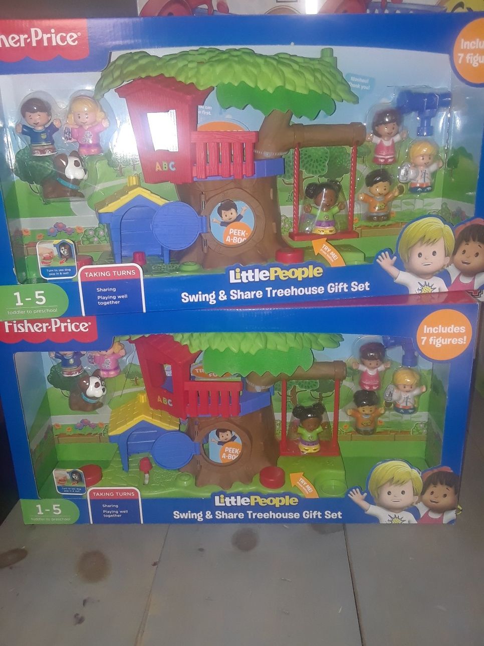 Little people swing & share tree house gift set