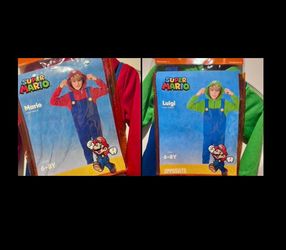 New Halloween costume super Mario  and Luigi OppoSuits One Piece Union Suit / Nuevo disfraz size 6 - 8
