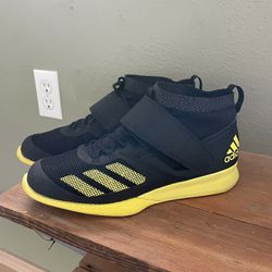 AC7477 Mens Adidas Crazy Power RK Weightlifting Sneaker Black Yellow $200 8.5